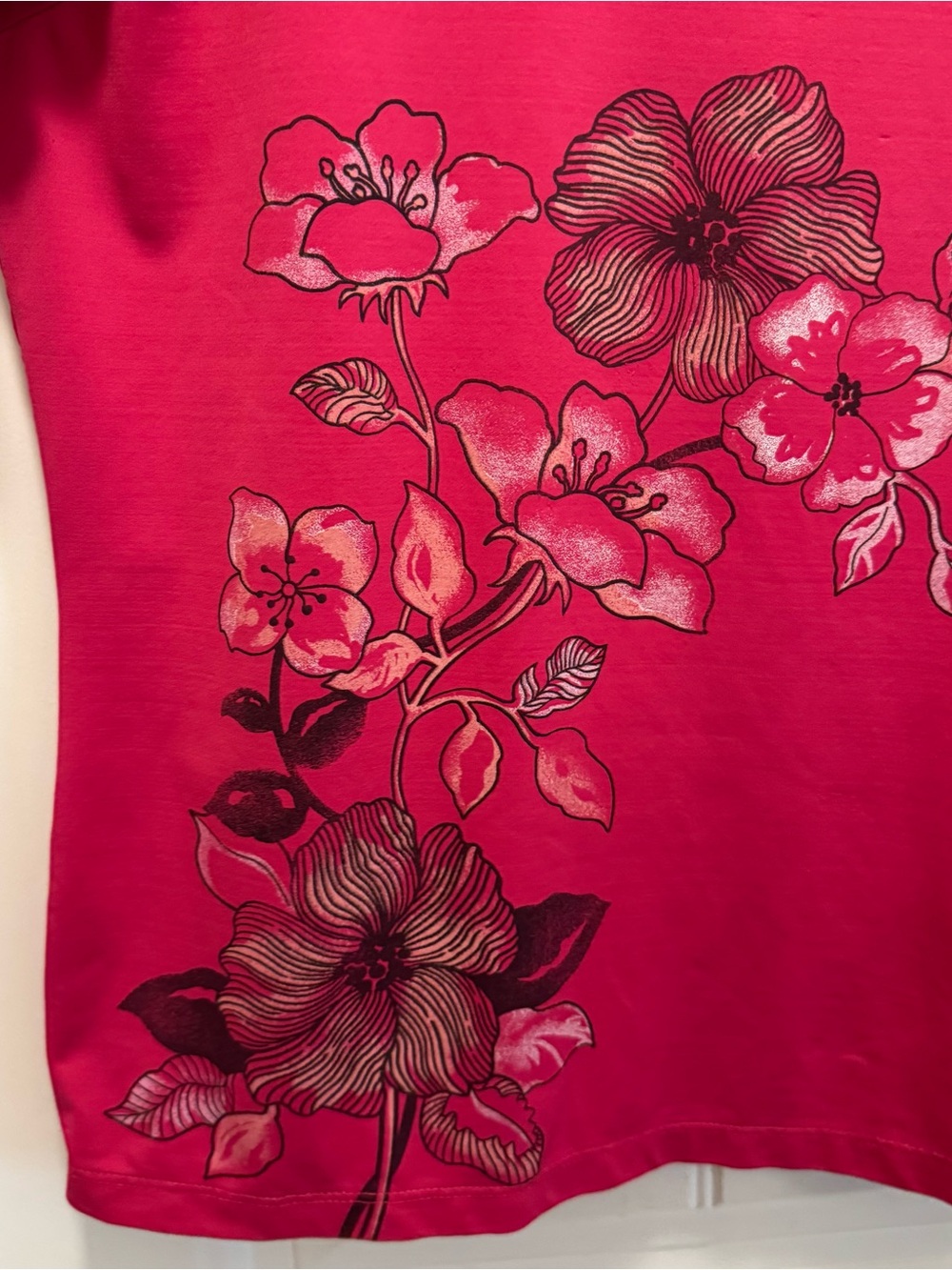 Tranquility by Soma Womens Short Sleeve T Shirt Pink Floral Cottagecore Sz Large - Picture 5 of 12